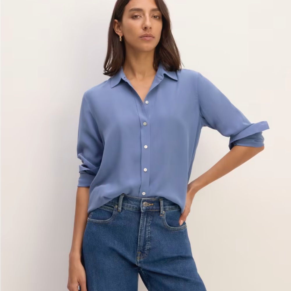 Everlane Washable Clean Silk Relaxed Shirt